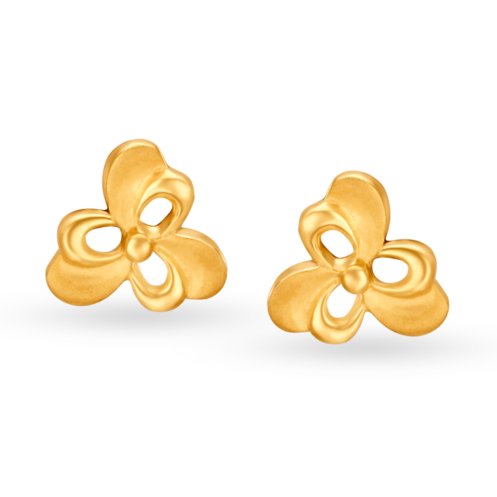 Contemporary Floral Stud Earrings For Kids