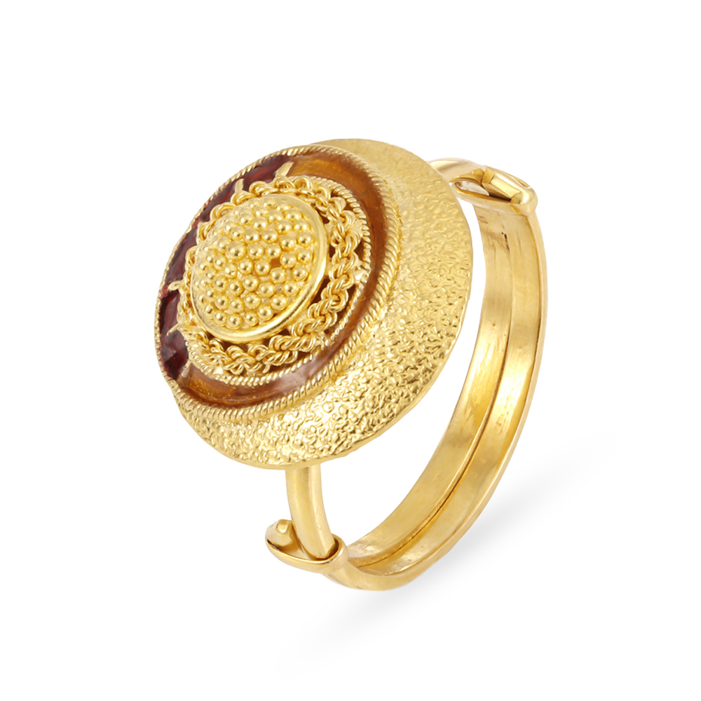 Meenakari ring hot sale in gold