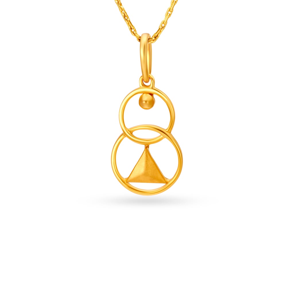 

Elegant Triangle Gold Pendant For Kids