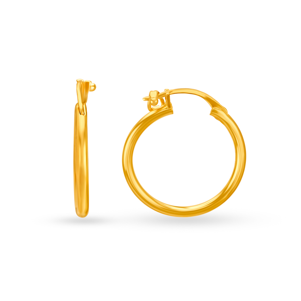 

Timeless 22 Karat Yellow Gold Hoop Earrings