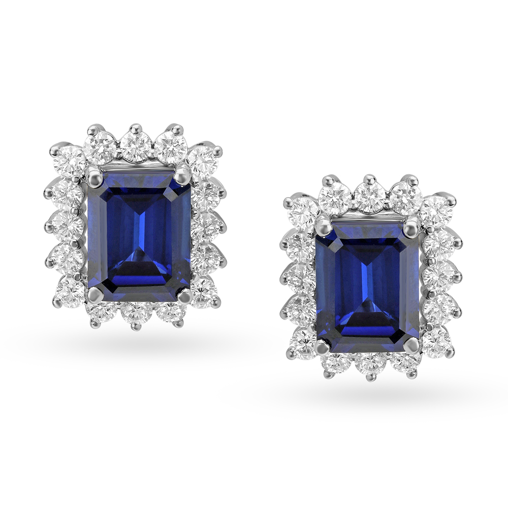 Aggregate 172+ blue sapphire earrings tanishq latest - seven.edu.vn