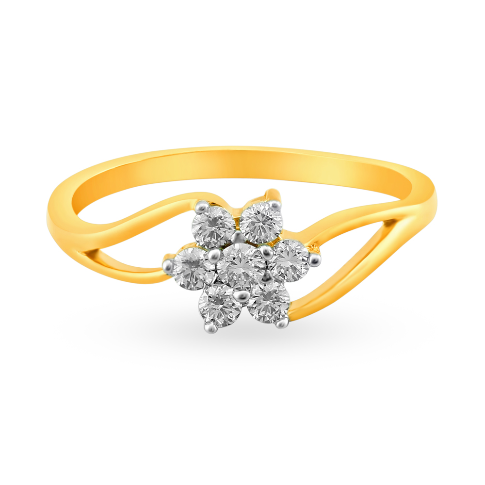 

Seven Stone Floral Diamond Finger Ring