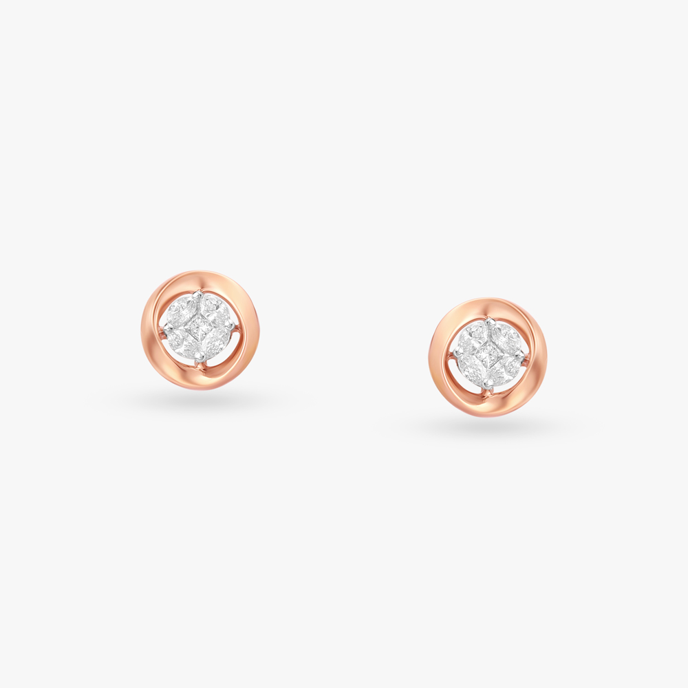 

Sculptural Brilliance Diamond Stud Earrings