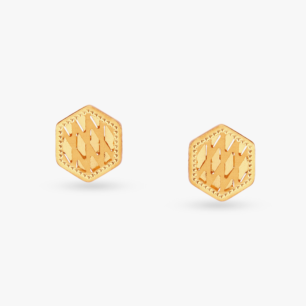 

Cutout Gold Stud Earrings