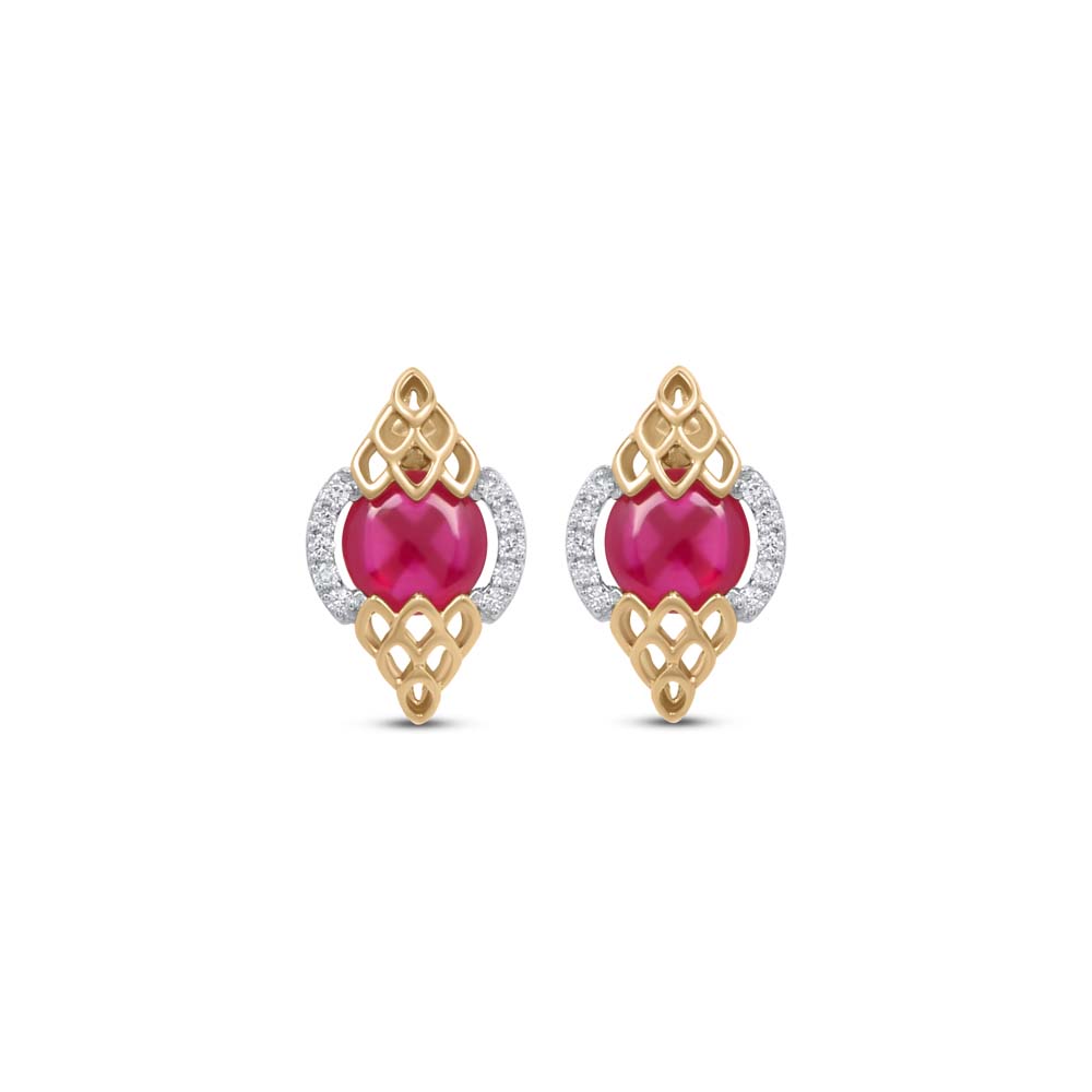 Pearl & Rubies Oval Gold Pendant Set 22 Karat – aabhushan Jewelers