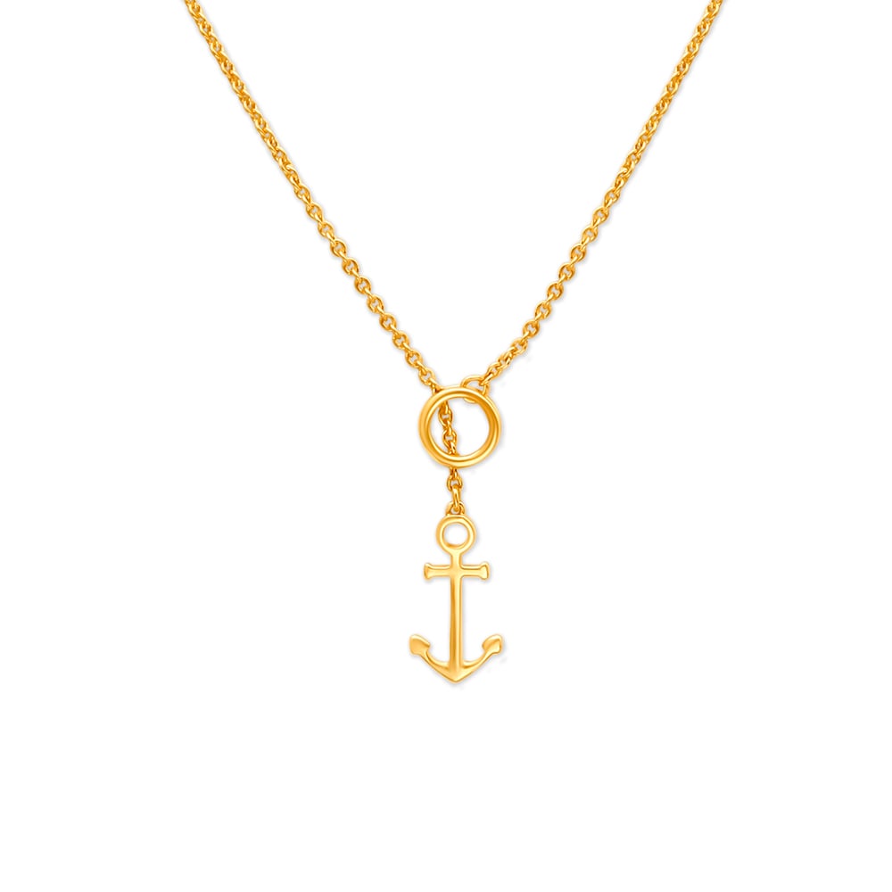 Gold hot sale anchor pendants