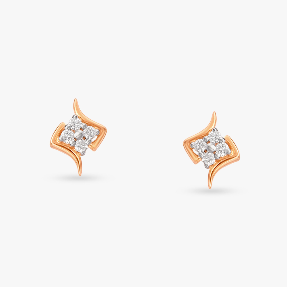 

Twinkling Twist Diamond Stud Earrings