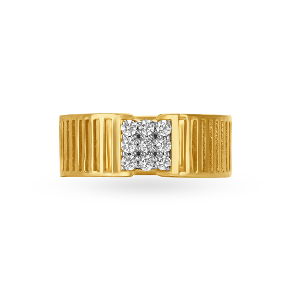 Enigmatic Men's Gold Finger Ring