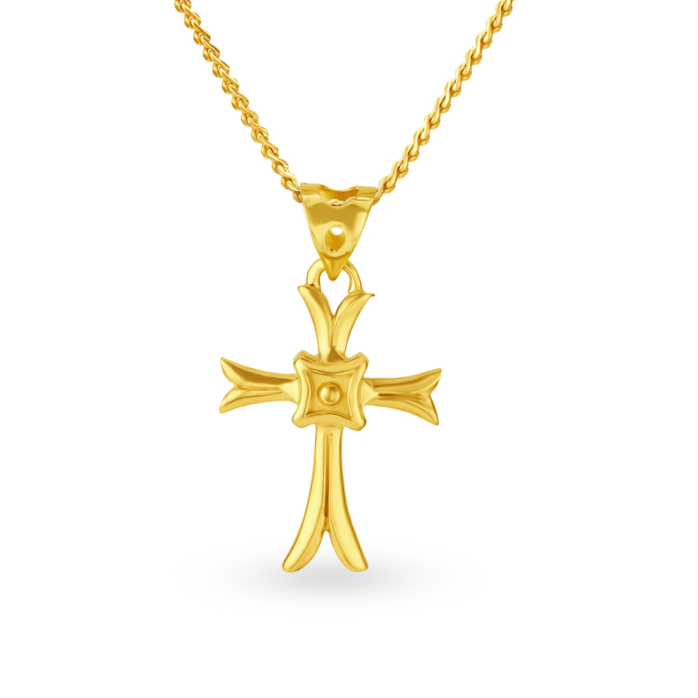 Gold cross deals pendant tanishq