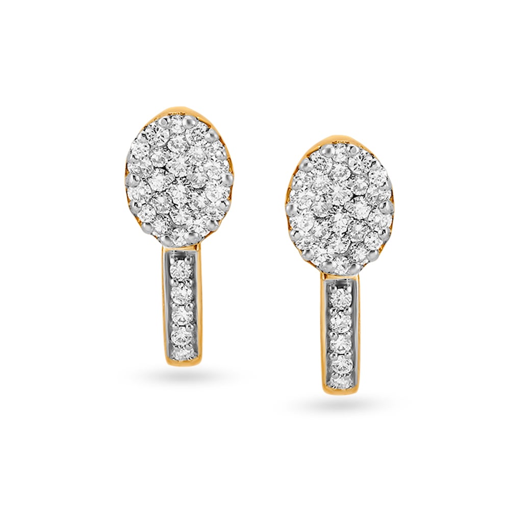 

Resplendent Gold and Diamond Hoop Earrings