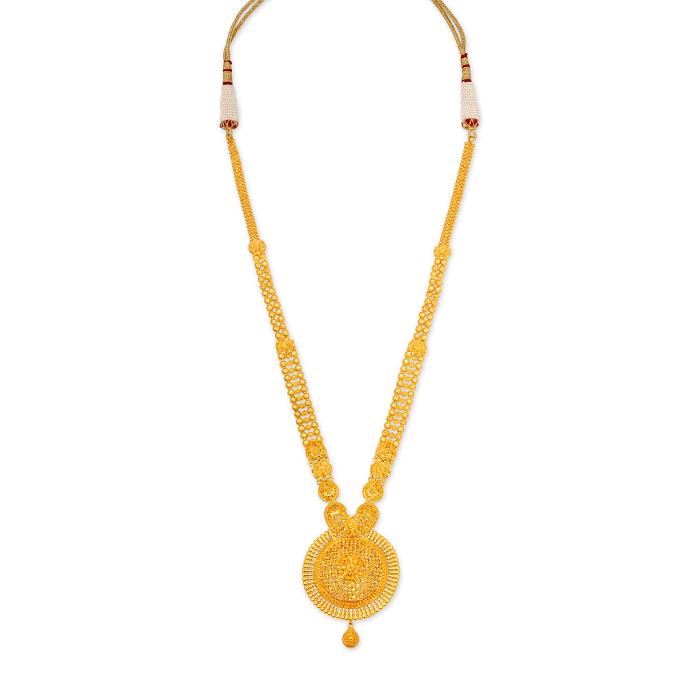 

Spectacular Yellow Gold Beaded Disc Haaram