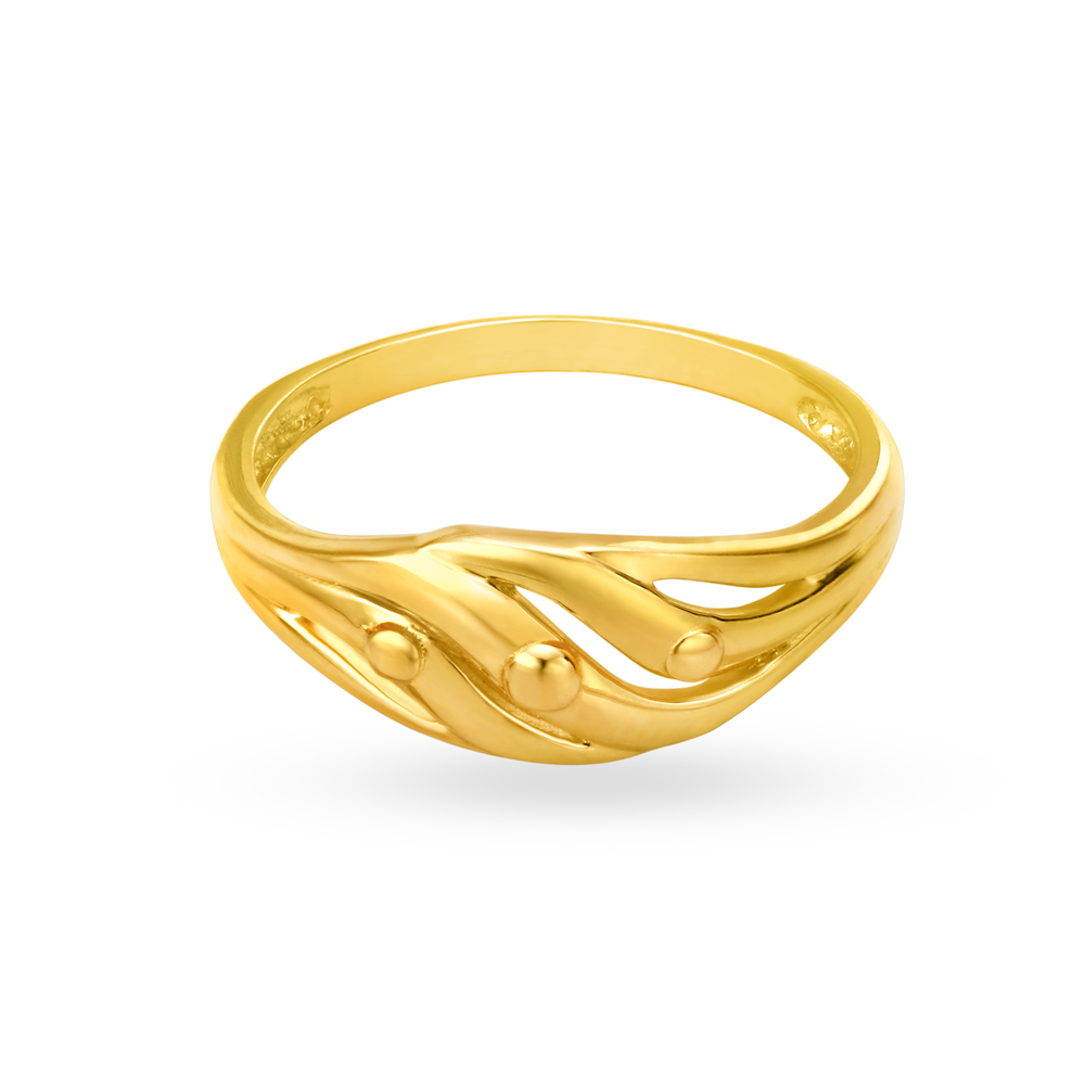 

Abstract 22 Karat Yellow Gold Swirled Finger Ring