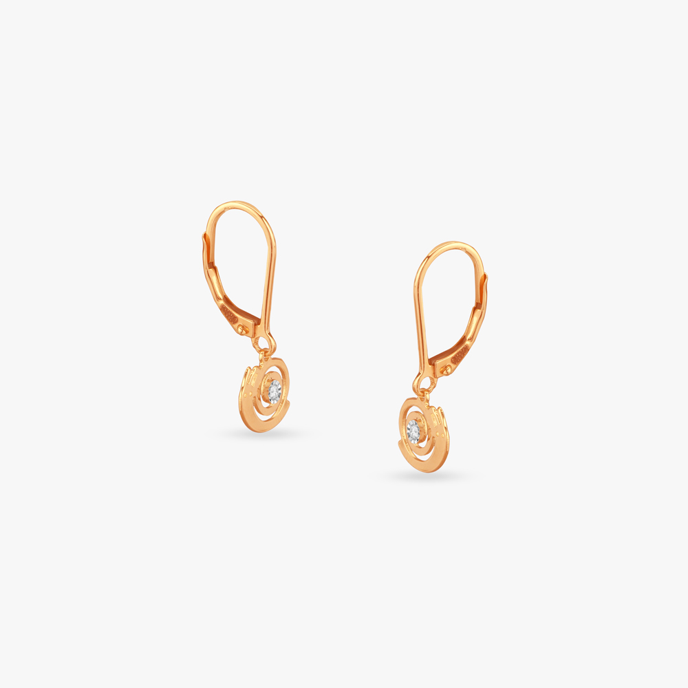 

Snail Trails Diamond Hoop Earrings for Kids