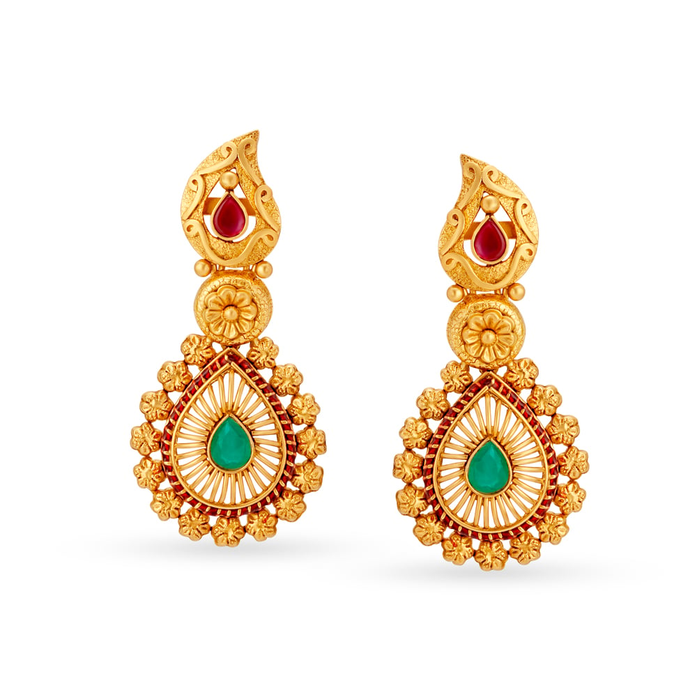 Majestic Gold Drop Earrings