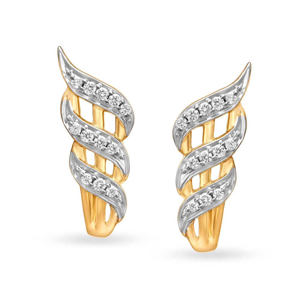 Diamond hoop outlet earrings tanishq