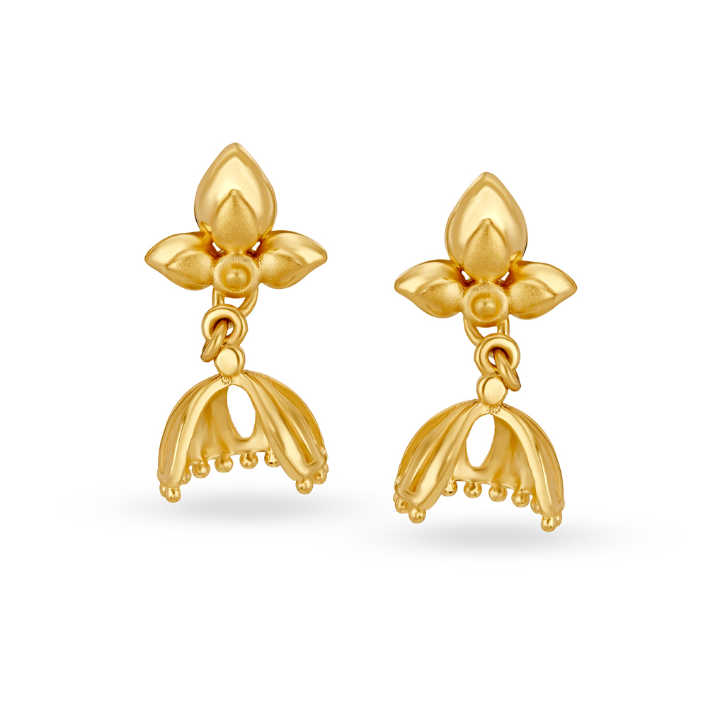 Charming Fancy Gold Drop Earrings