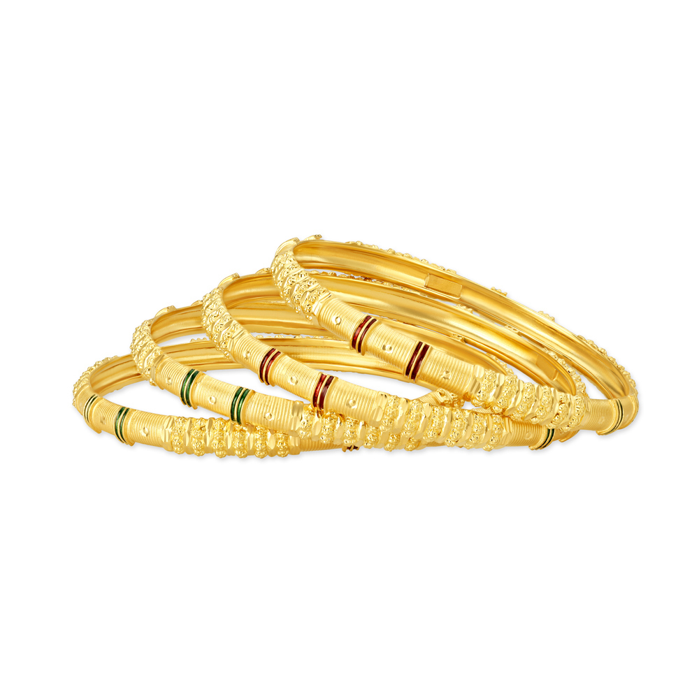 

Vibrant Aura Gold Bangles