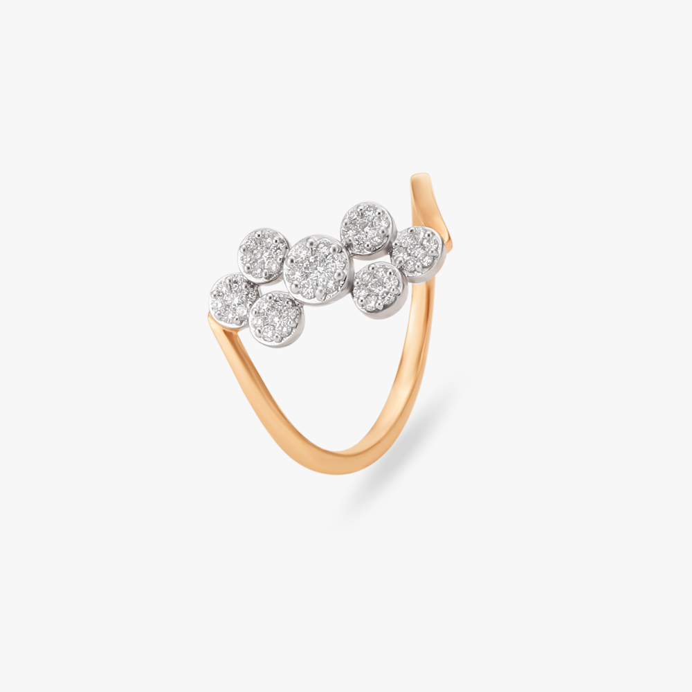 

Crossover Diamond Finger Ring