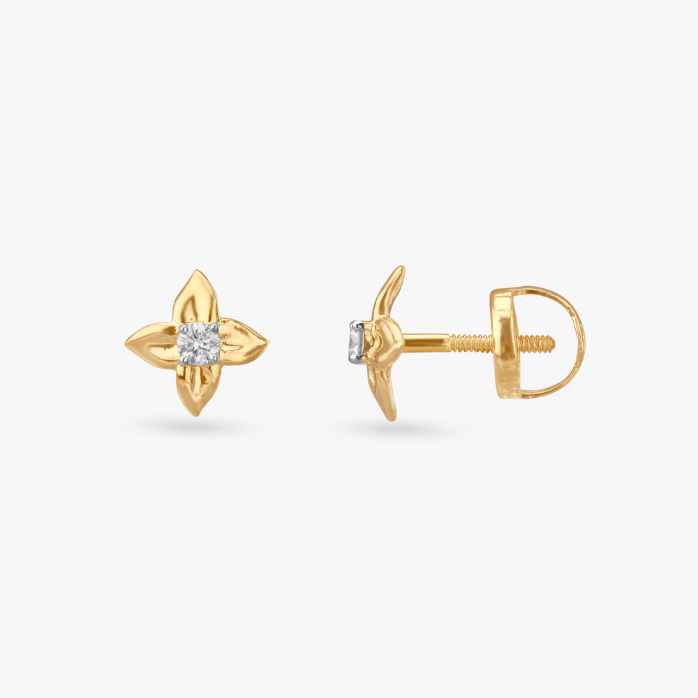 

Dainty Sparkle Diamond Stud Earrings For Kids