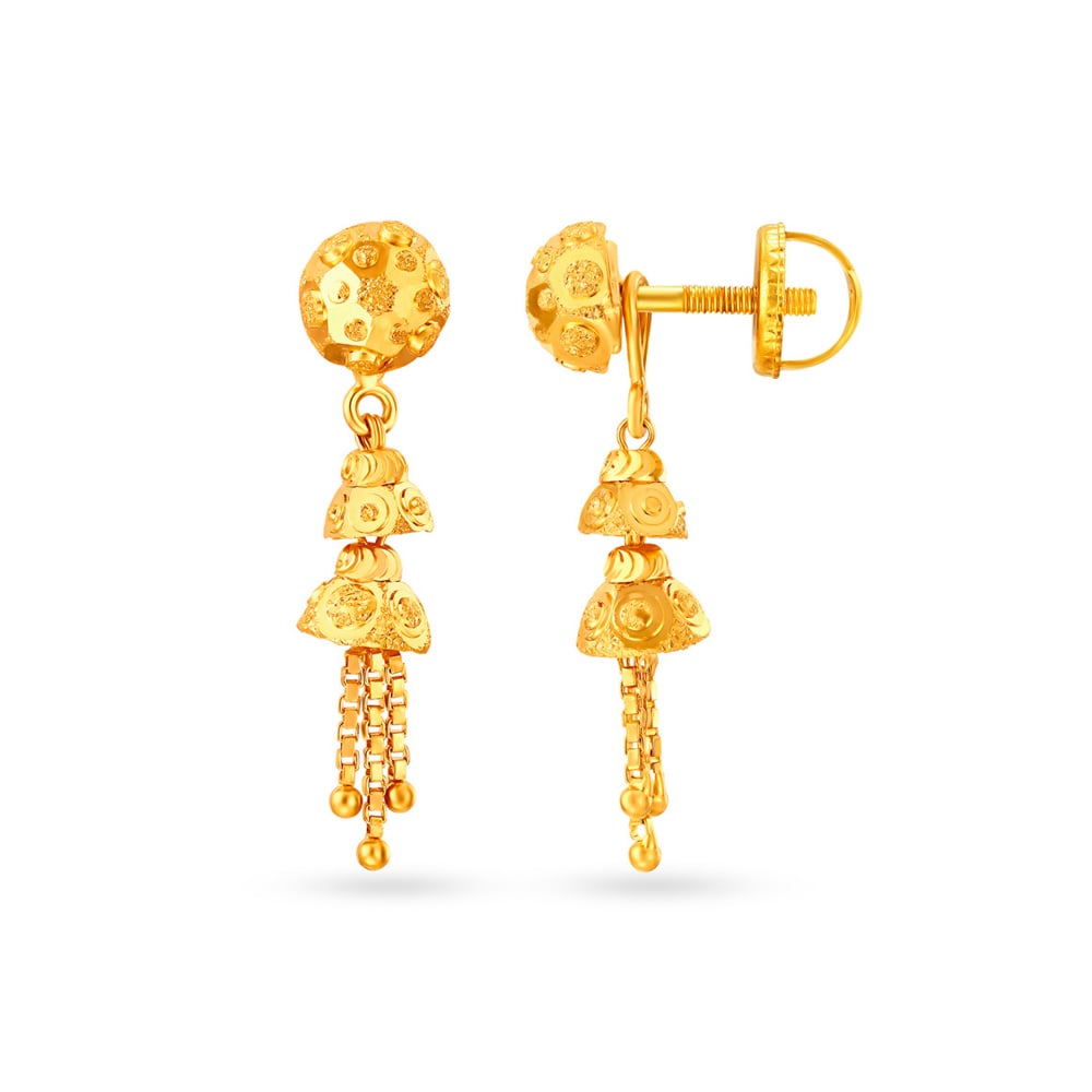 Splendid Gold Jhumka Earrings