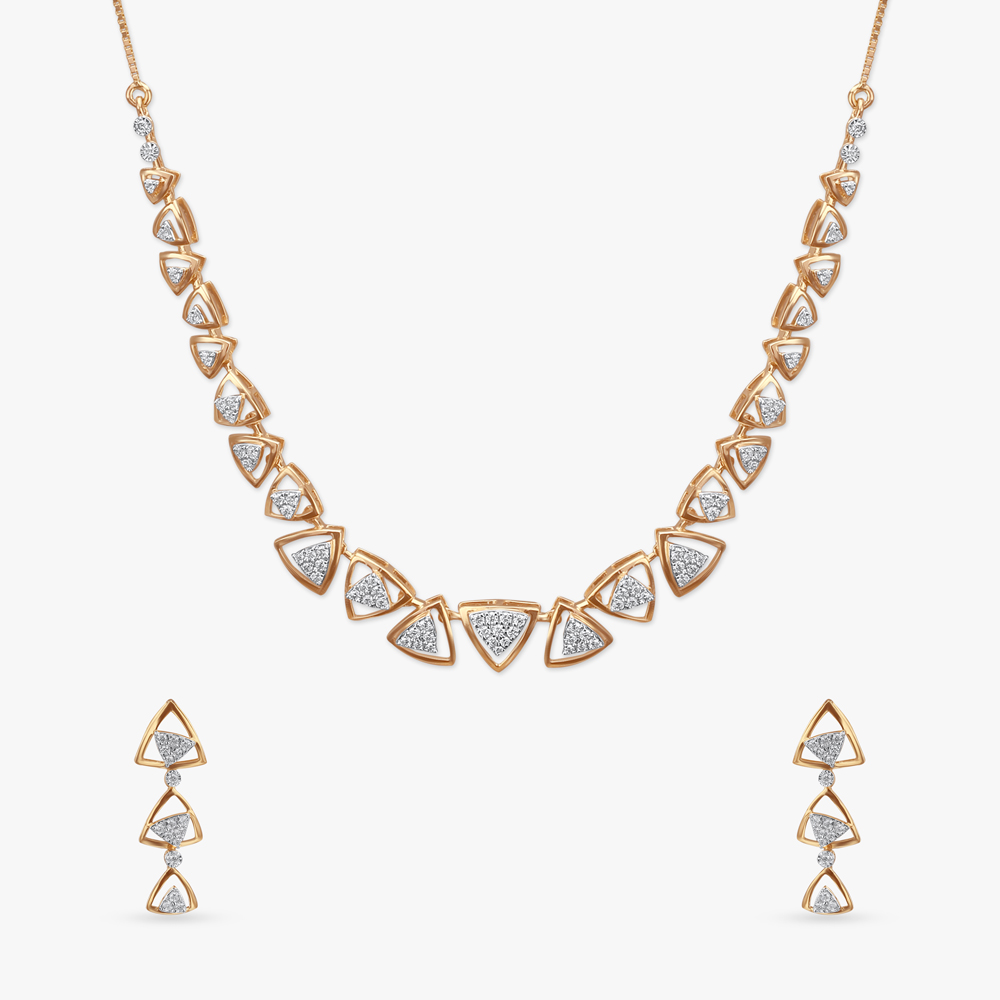 

Bold Triad Diamond Necklace Set