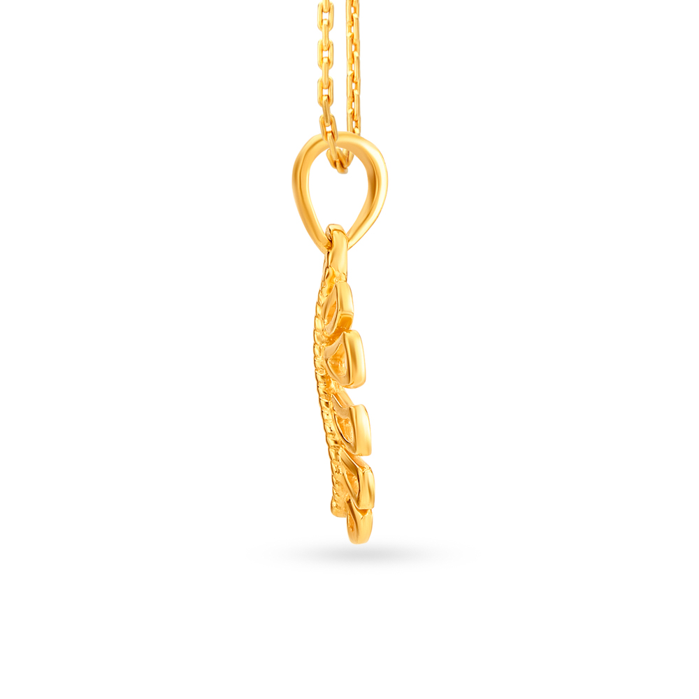 

Beauteous 22 Karat Gold Classic Leaf Pendant