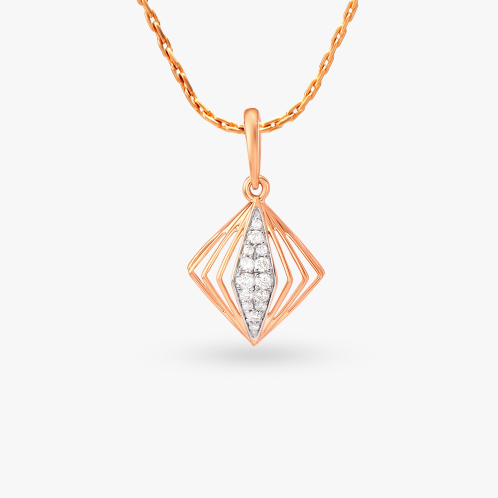 Shop Unique Diamond Pendant Designs For Women Online | Tanishq ...