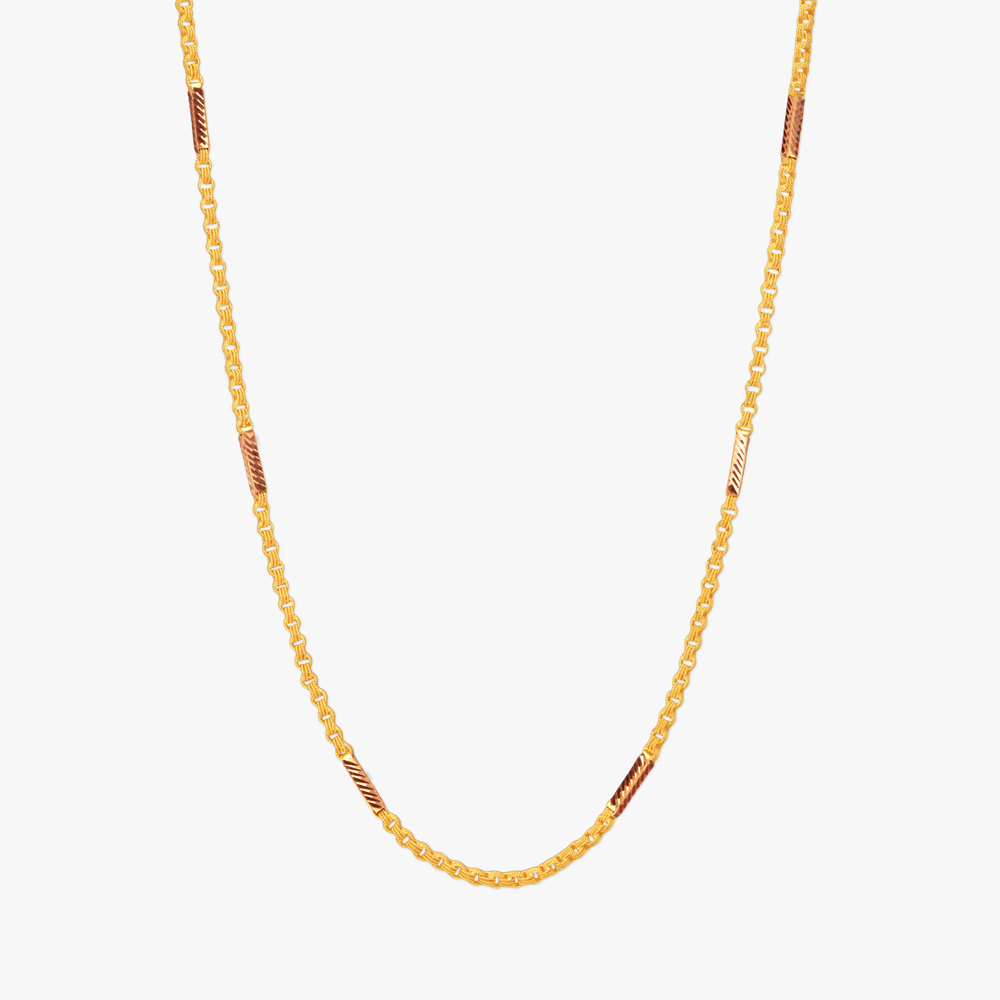 

Sleek Charm Gold Chain