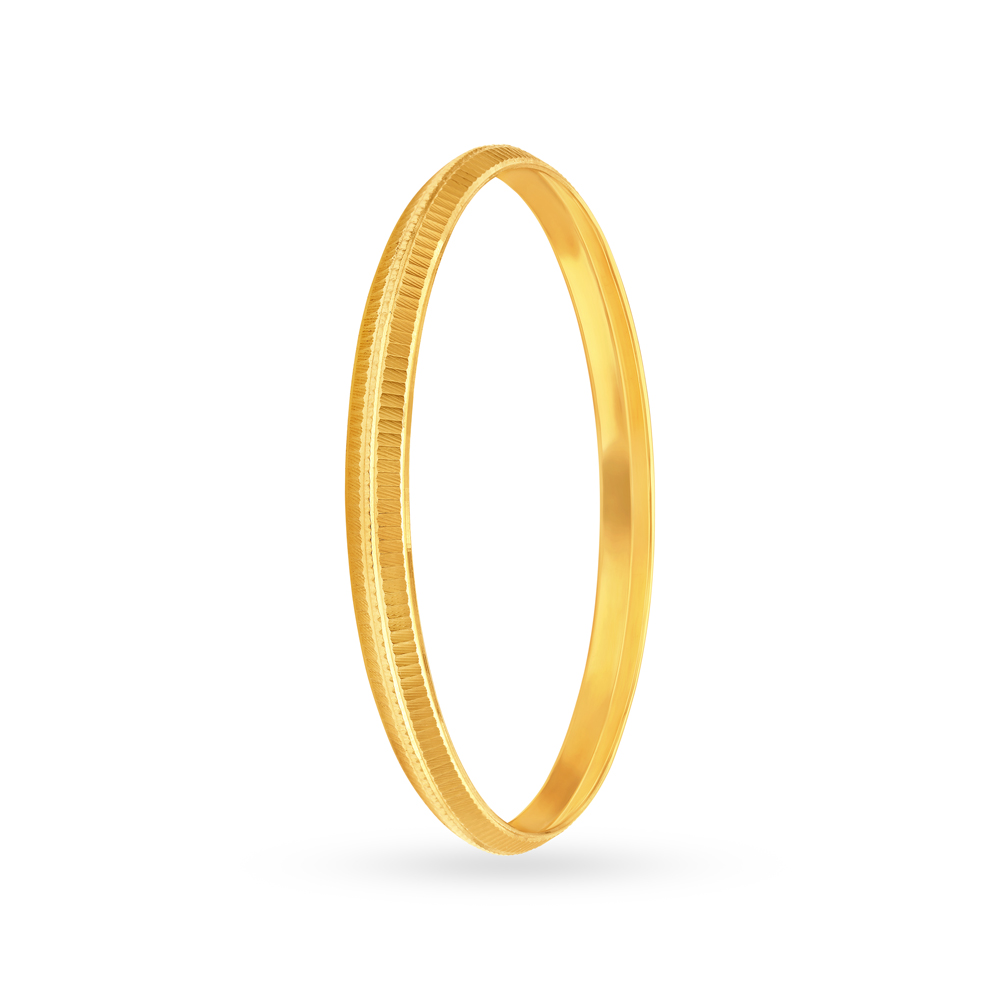 Textured Gold Kada For Men