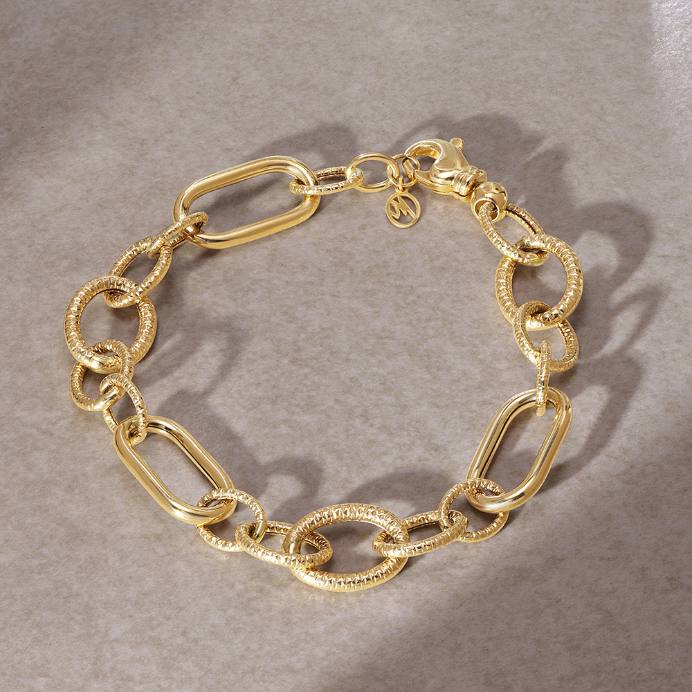 Chunky Charisma 18KT Gold Bracelet