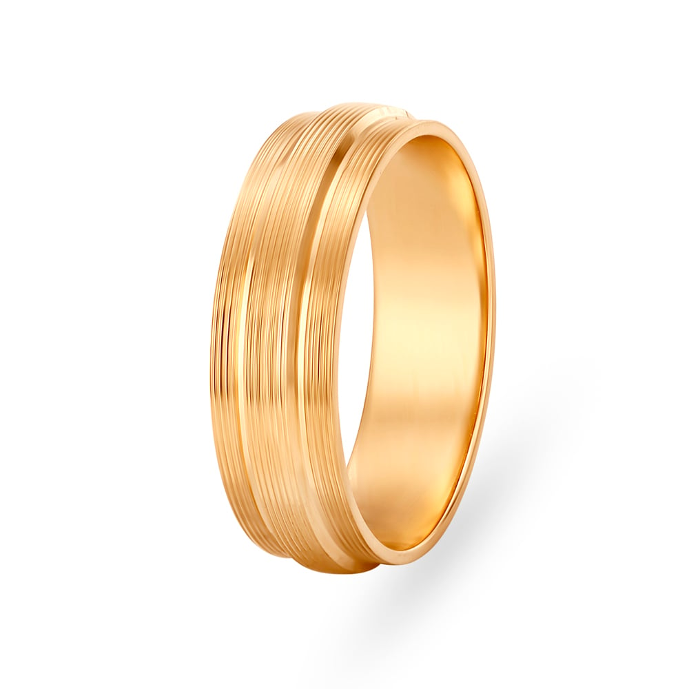 

Classic Grooved Gold Finger Ring