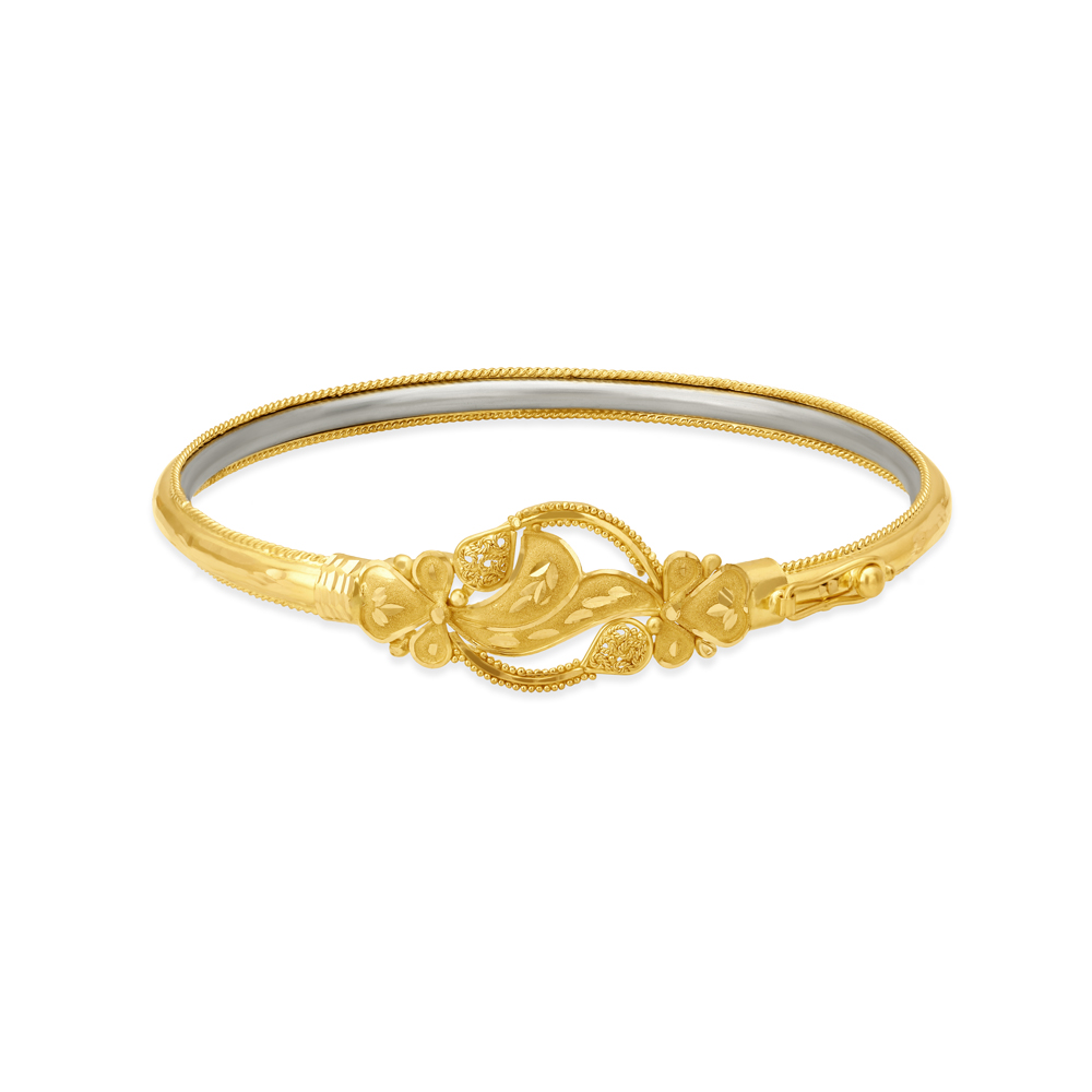 Lovely Nature Inspired Gold Bangle