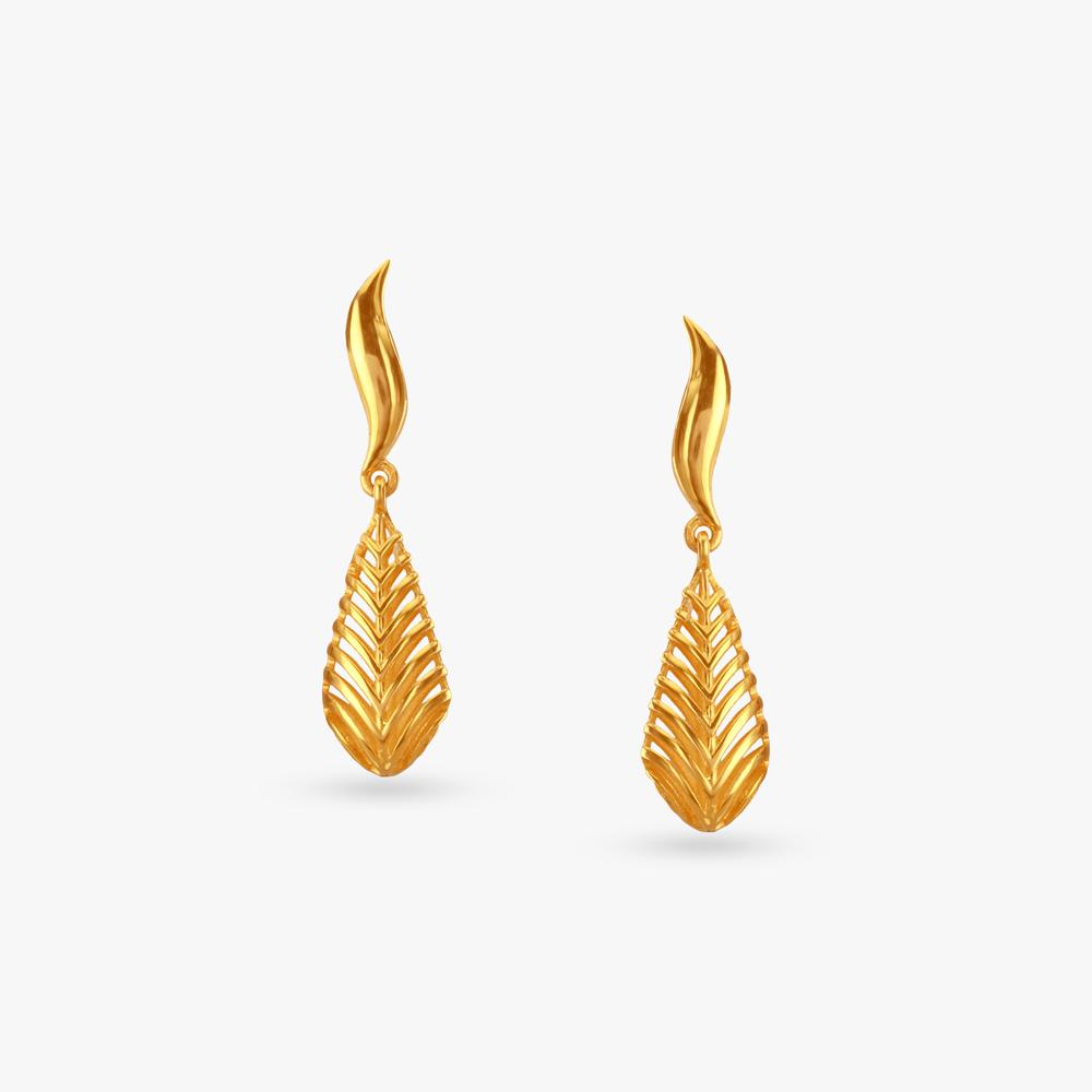 

Fern Gold Drop Earrings