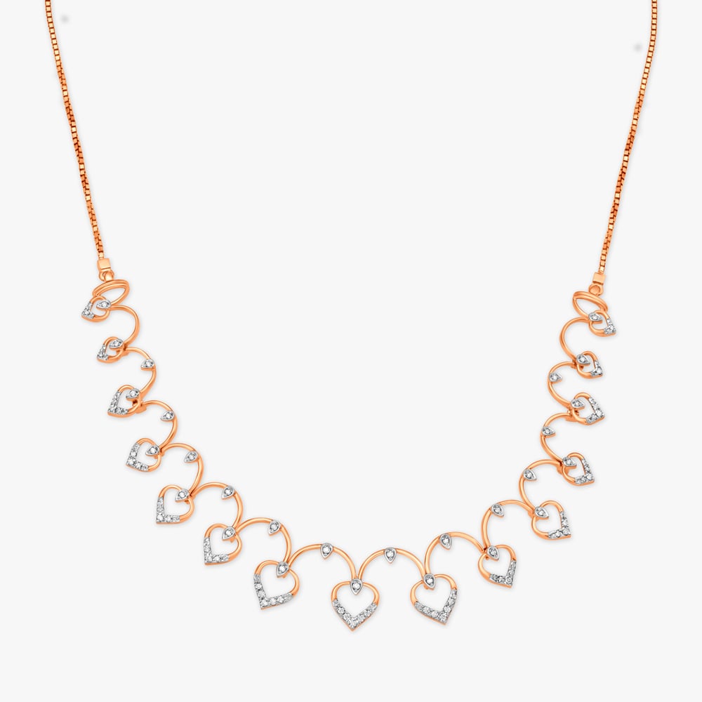 A sparkling Heart Diamond Necklace