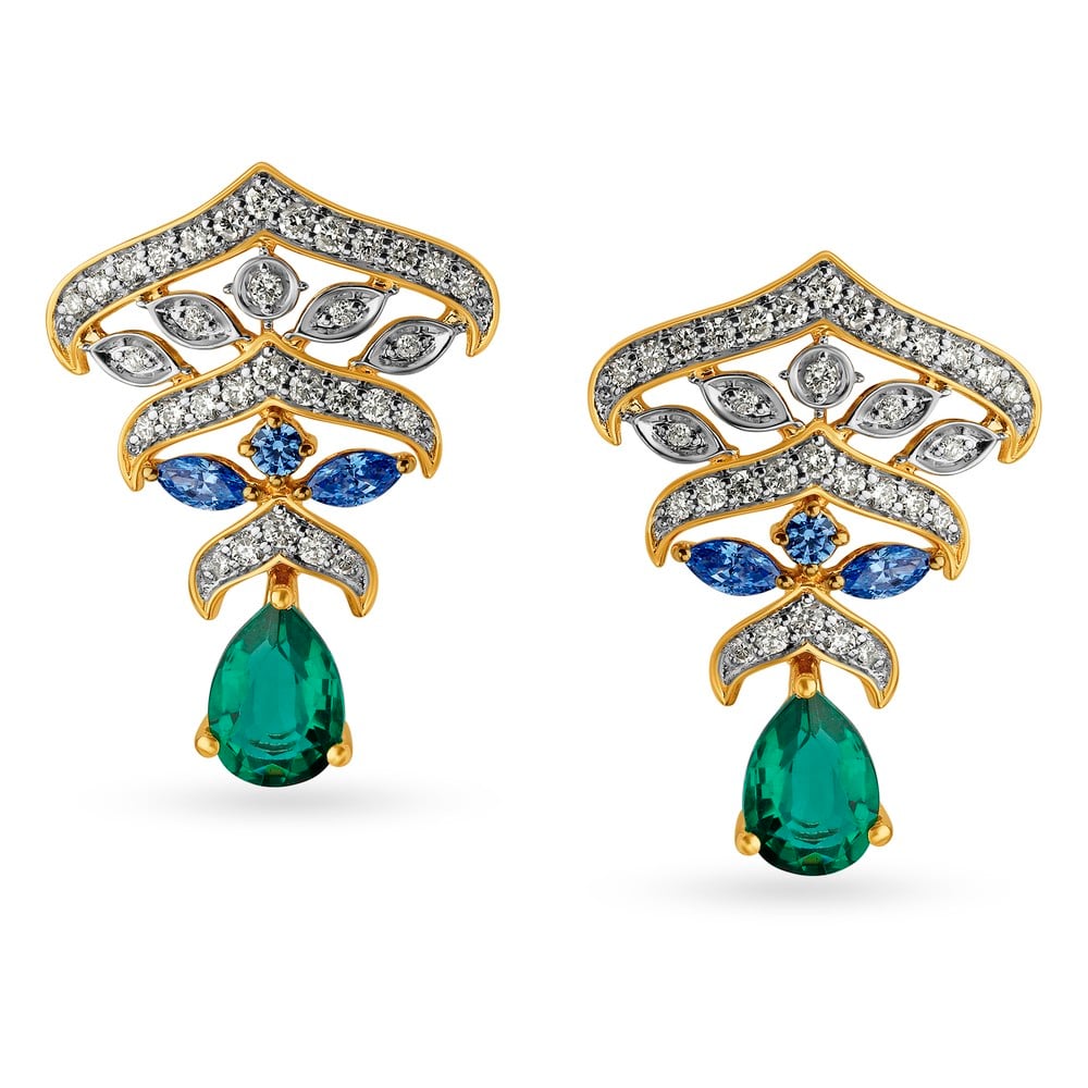 Swaroski Stone Cz Earring Sku 948 C1 at Rs 600.00 | Star Earring, लड़कीओ की  कान की बाली - R-Chie Creations, Mumbai | ID: 2852486819891