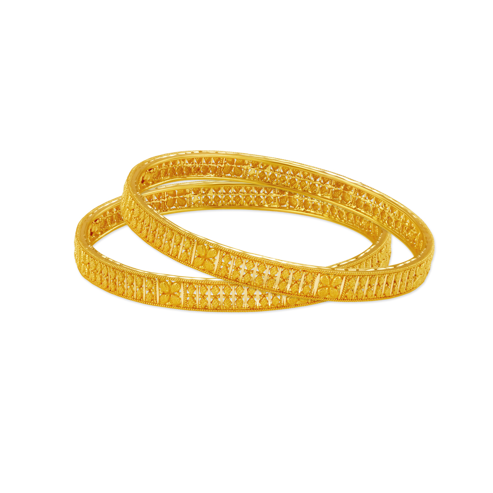 

Opulent 22 Karat Yellow Gold Beaded Bangle