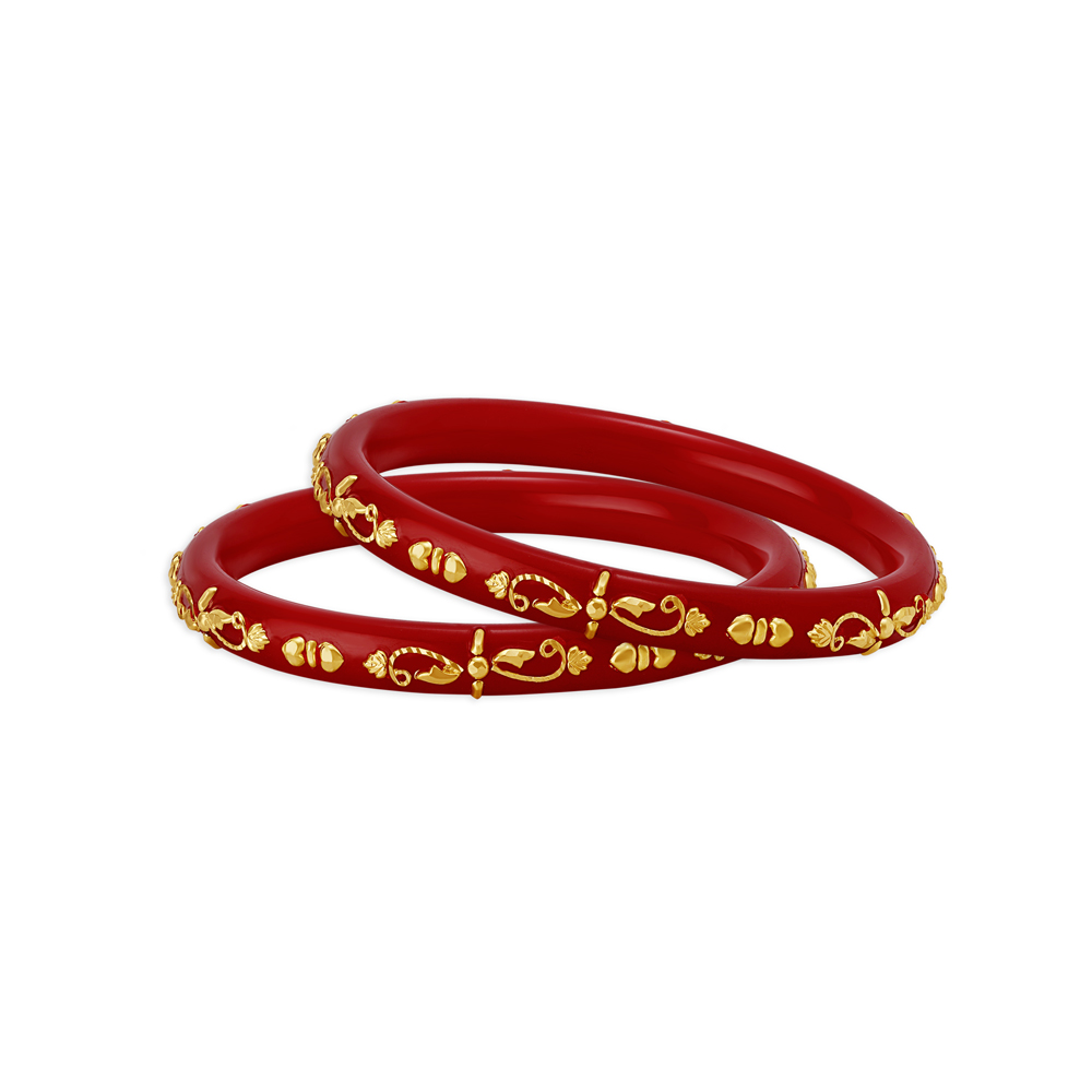 

Elegant Pola Gold Bangles