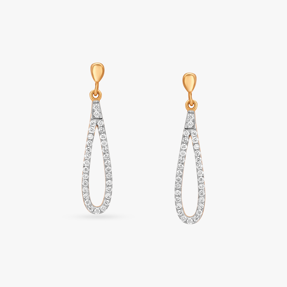 Full Cut Diamond Teardrop Earring in Yellow Gold | Gold earrings wedding, Teardrop  earrings, Diamond cuts