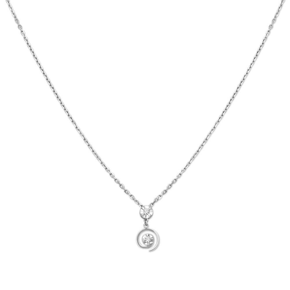 Timeless White Gold and Diamond Pendant with Chain