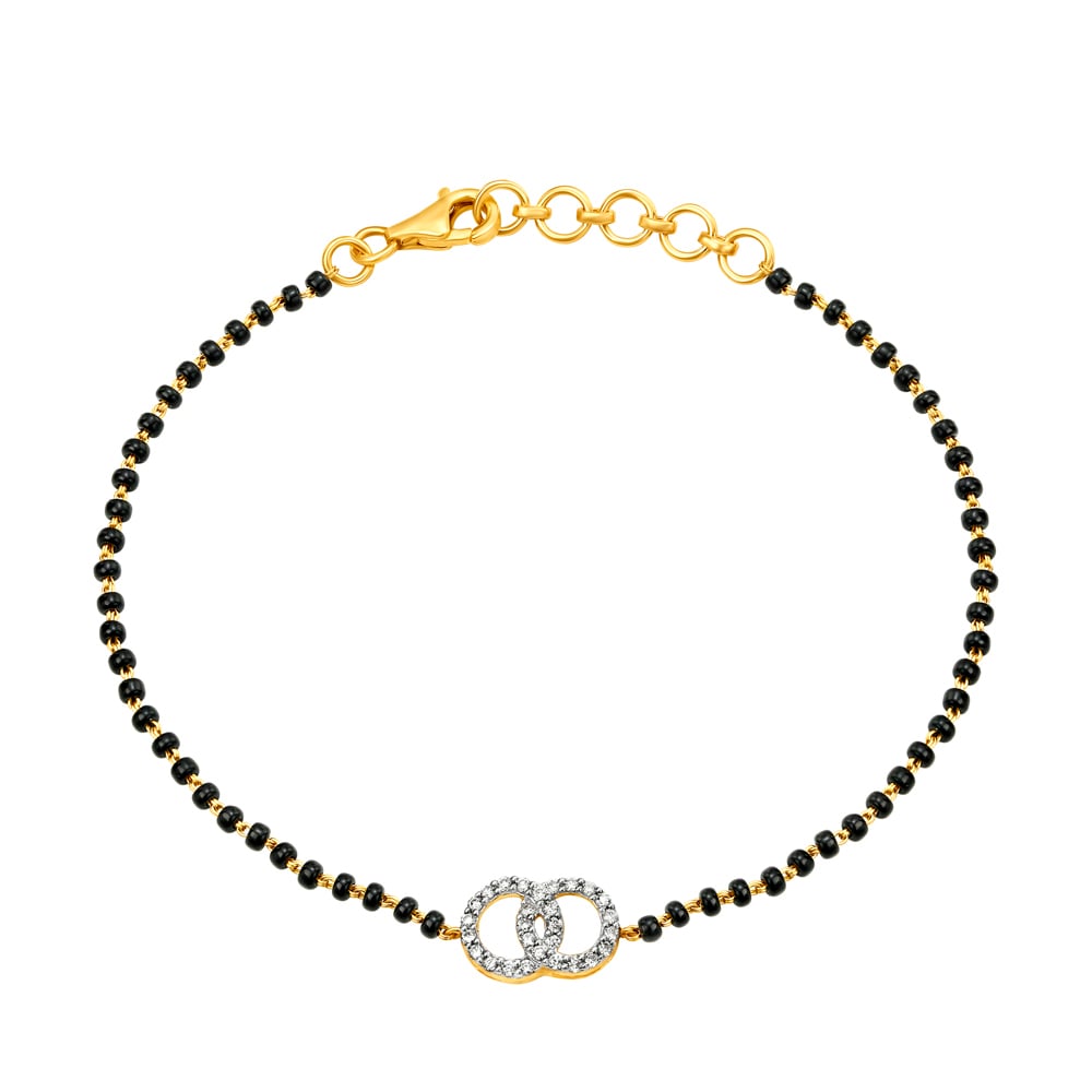 Bracelet with Black Diamond in Yellow Gold  KLENOTA