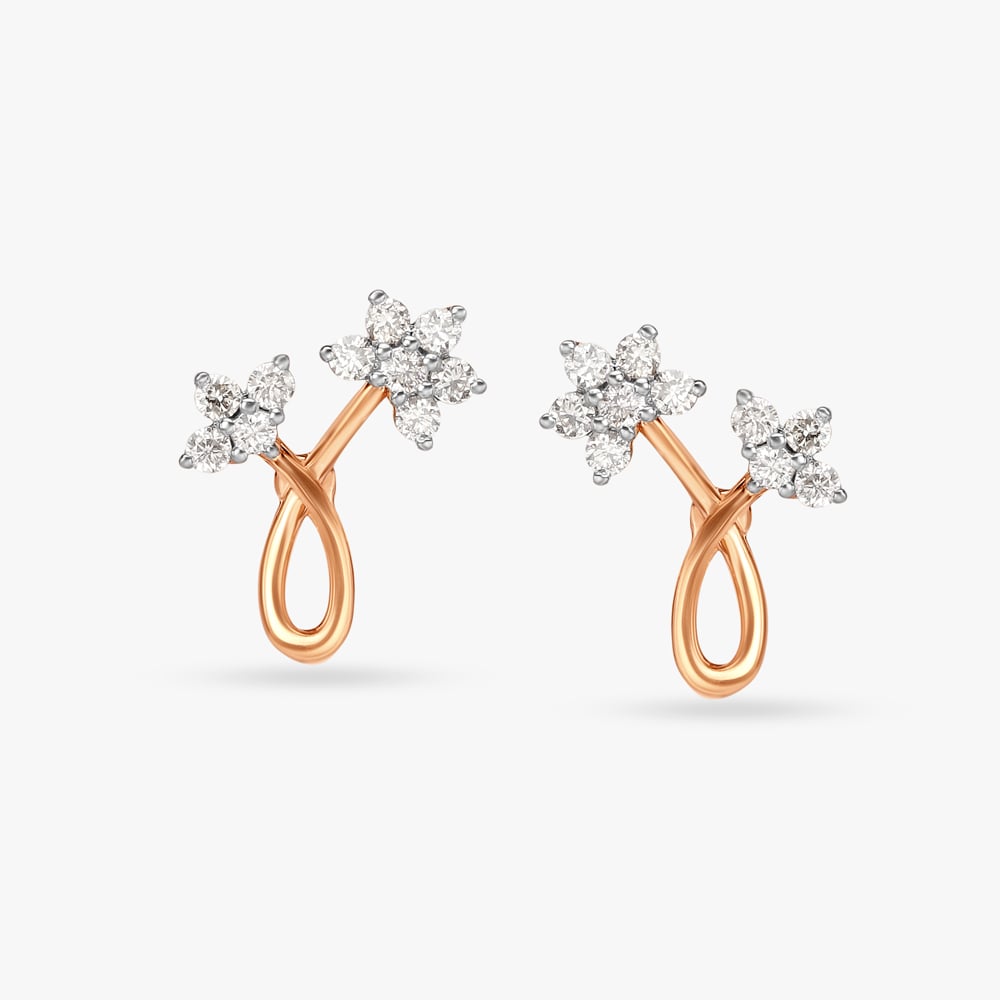 

Leafy Elegance Diamond Stud Earrings