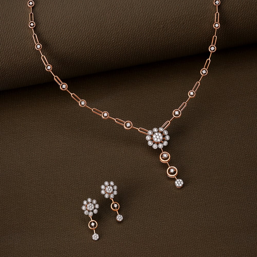 

Enchanted Bloom Diamond Necklace Set