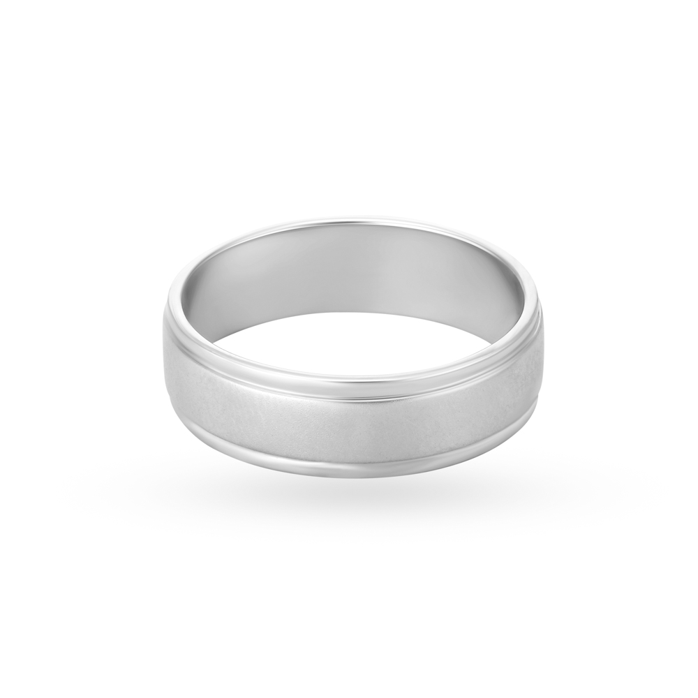 Sleek Minimalistic Platinum Ring for Men