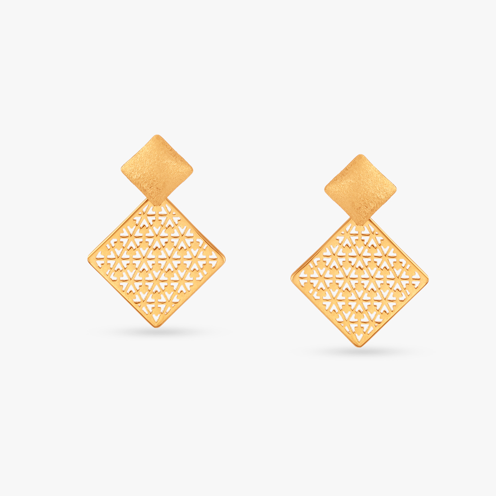 

Elegant Jali Drop Earrings