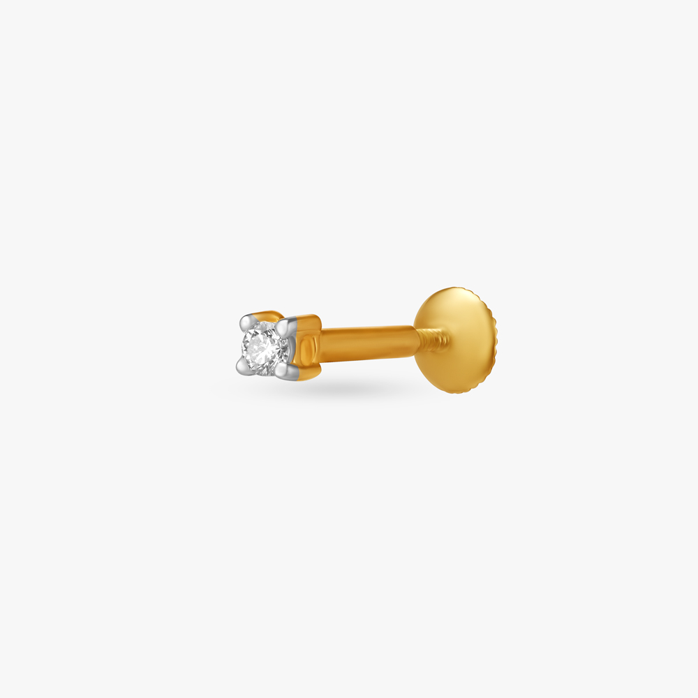 

Petite Gold and Diamond Nose Pin