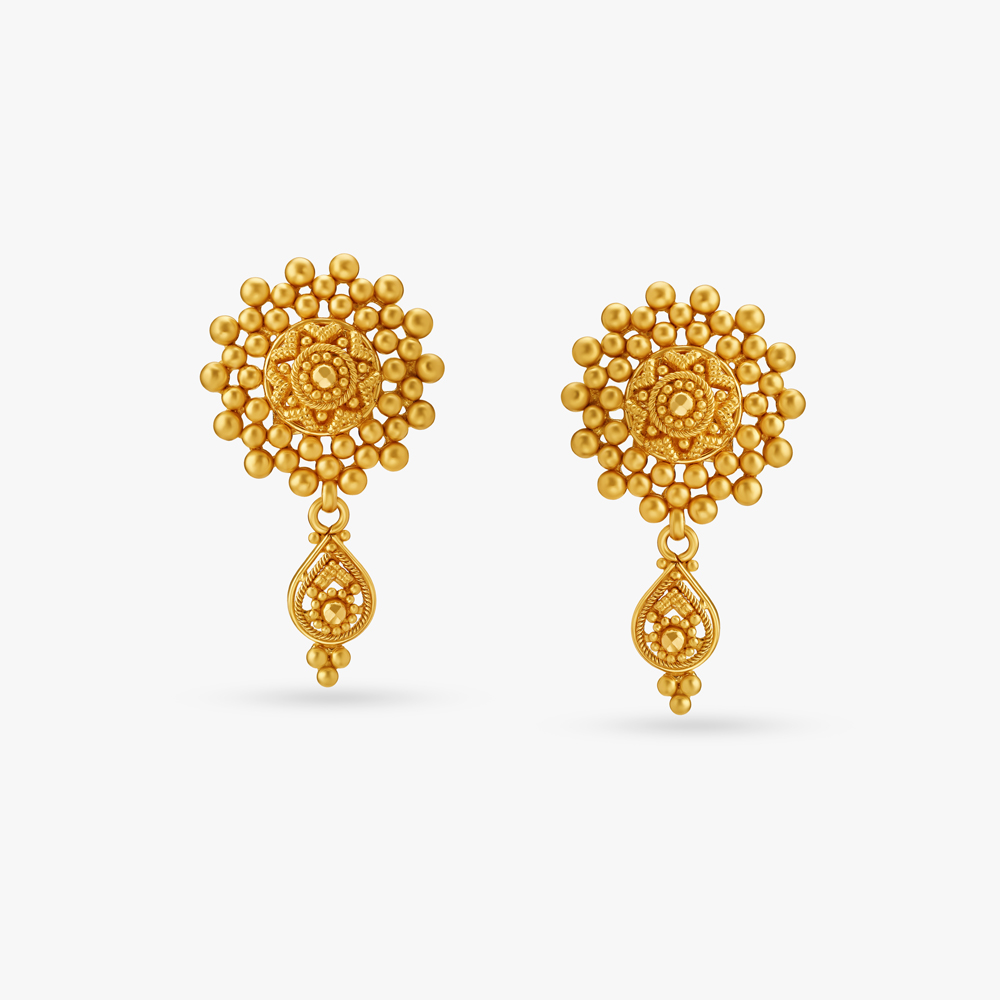 Traditional Floral Drop Earrings