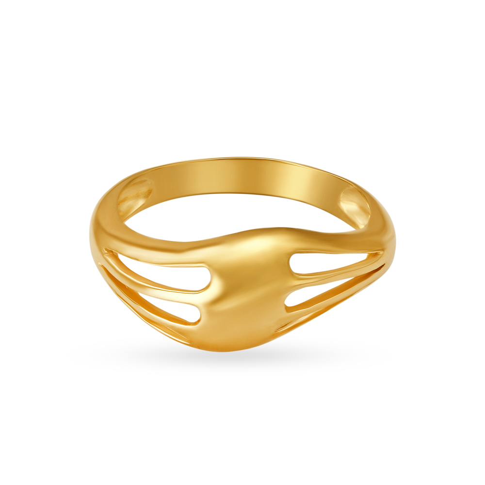 

Abstract 22 Karat Yellow Gold Finger Ring