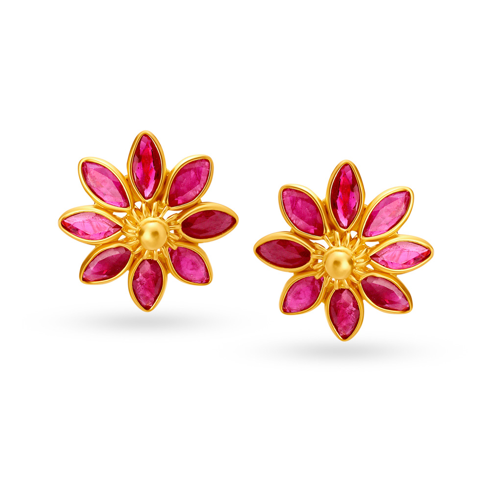 Gorgeous Ruby Sui Dhaga Drop Earrings