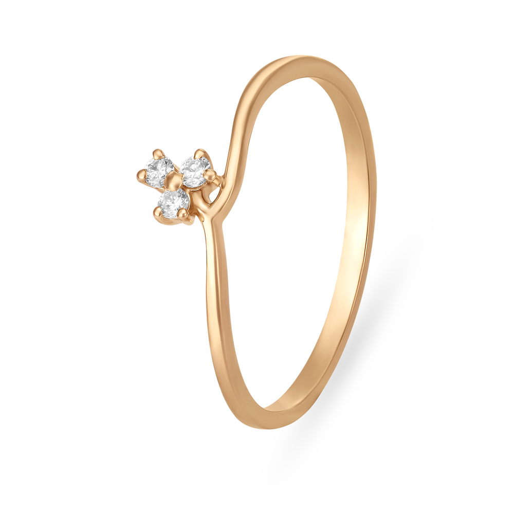 Petite Floral Diamond Finger Ring