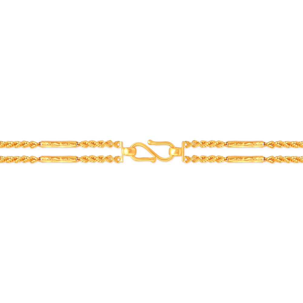 

Shimmering Yellow Gold Dual Variegated Link Chain